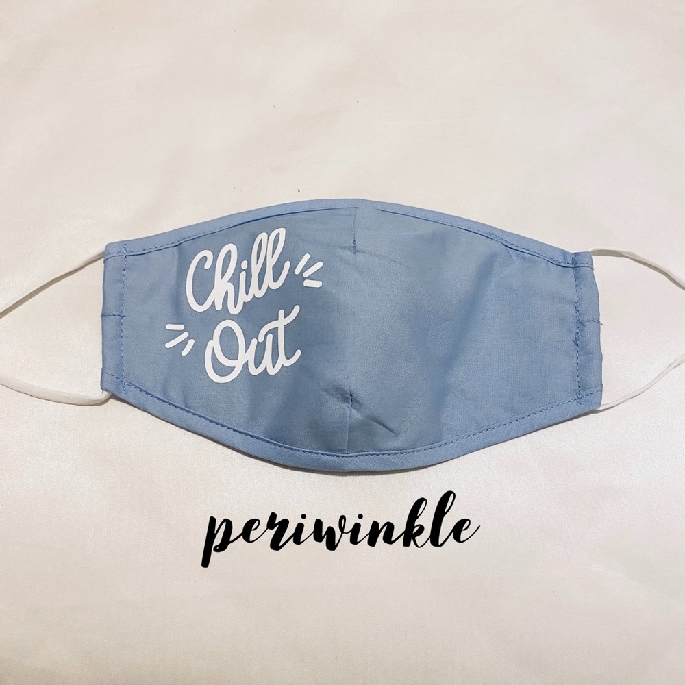 Chill Out Face 😷 Mask Periwinkle Lavender Blue